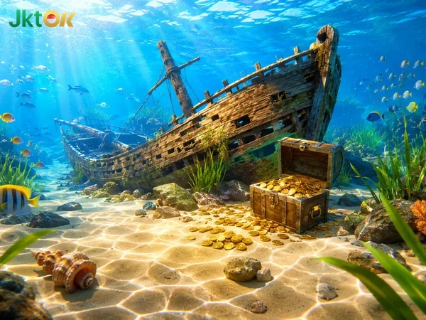Layar permainan Gold Toad Fishing saat aktivitas memancing berlangsung